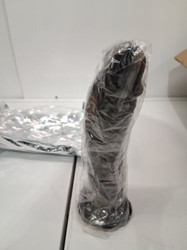 Realistic Dildo with Suction Cup Base - 8" - BLACK image 3