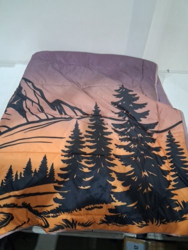 Below Zero 2-in-1 Wearable Hooded Outdoor Blanket - 54" × 76" - purple/orange (Model: 1896292) image 2