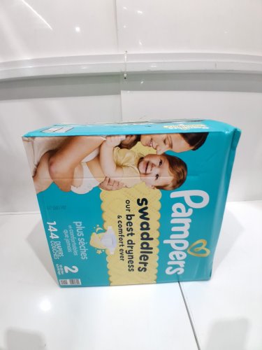 144PK PAMPERS SWADDLERS DISPOSABLE DIAPERS - SIZE 2 (10LBS -22LBS) image 2