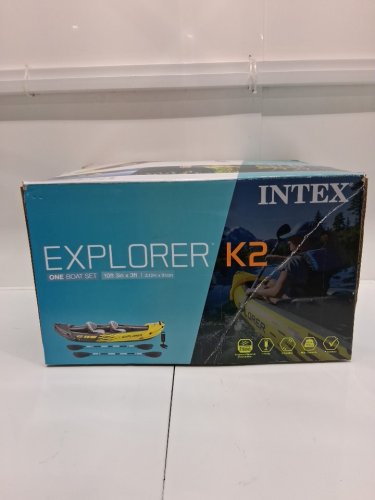 INTEX EXPLORER K2 2-PERSON INFLATABLE KAYAK SET WITH ALUMINUM OARS & PUMP - YELLOW (MODEL: 68307EP) image 2