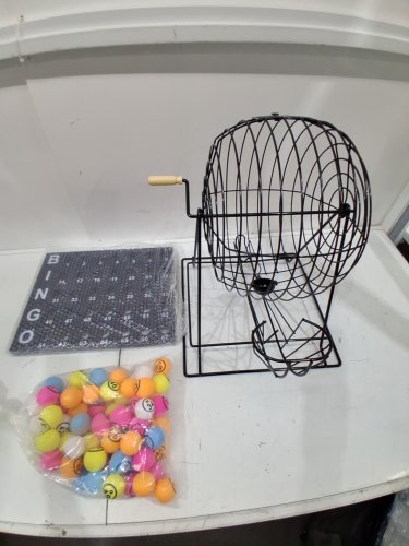 ROYAL BINGO SUPPLIES PROFESSIONAL BINGO SET - 19" CAGE WITH 75PK OF BINGO BALLS - BLACK/MULTICOLOURED (MODEL: GBIN-105) image 3