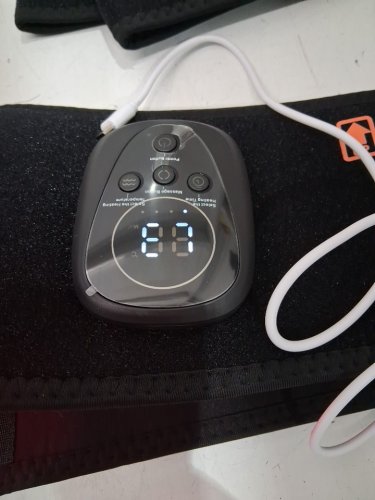 Red Light Therapy Belt Wrap Cordless 660nm & 850nm Infrared Light with heating pad and vibration pulse timer 46" - black (model: zld-119) image 4
