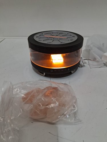 Essential Oil Diffuser with Himalayan Salt Lamp - 350ML - dark grey (model: H2) image 3