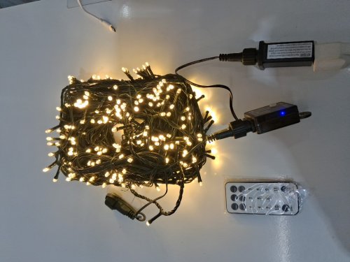 GREEN CONVENIENCE 1000LEDS STRING LIGHTS FOR INDOOR/OUTDOOR - 105FT - WARM WHITE/BLUE image 3