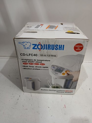 ZOJIRUSHI 4-LITRE MICOM PANORAMA WINDOW WATER BOILER & WARMER - WHITE (MODEL: CD-LFC40) *MADE IN JAPAN* image 2
