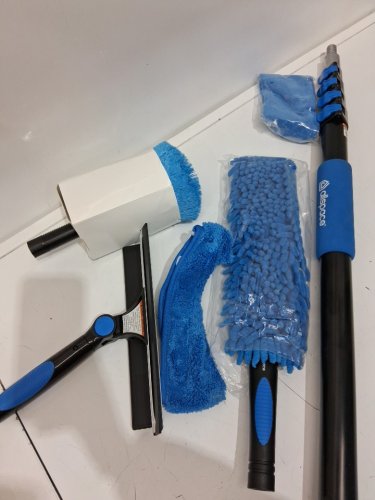 5PC ALLSPACE MULTI-PURPOSE HOME CLEANING KIT - 12FT MAX - BLUE/SILVER (MODEL: 2001859) image 4
