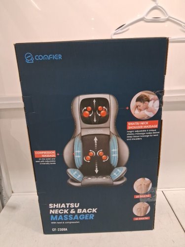 COMFIER shiatsu NECK and BACK shiatsu MASSAGER WITH heat function - black/grey (MODEL: CF-2309A) image 6