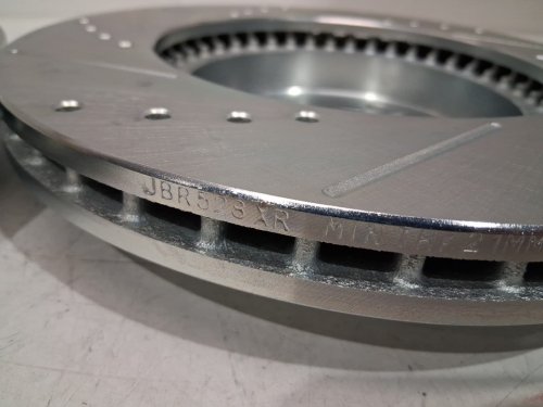 2PC power stop  Cross Drilled and Slotted Performance Brake Rotor - for select makes and models - (model: JBR528XR / JBR528XL) image 4