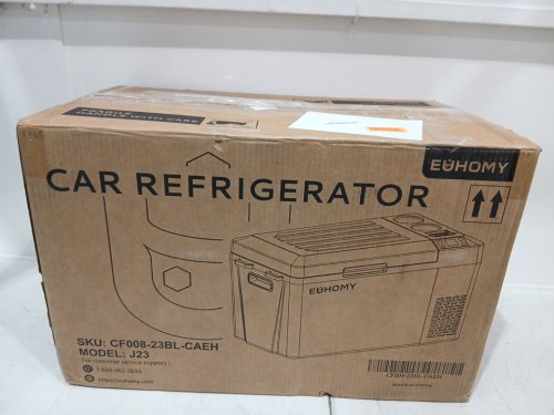 EUHOMY PORTABLE APP Controlled Compressor Electric Cooler/REFERIGERATOR - 23L - BLACK/GREY (MODEL: CF008-23BL-CAEH) image 2