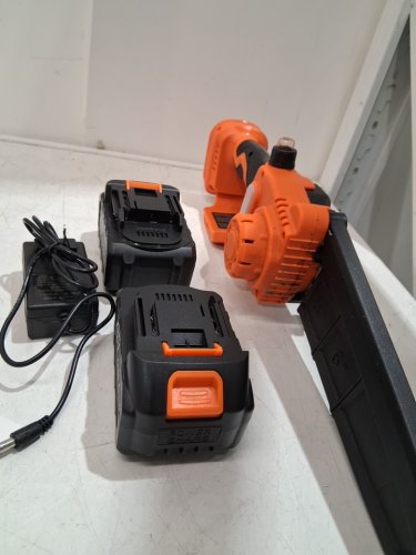 VANKERY CORDLESS BATTERY OPERATED POLE SAW - 21 V - ORANGE / BLACK (MODEL: VP800) image 6