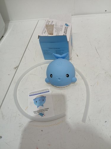Rechargeable baby bath toy, Whale Sprinkler with LED Lights, Blue image 2