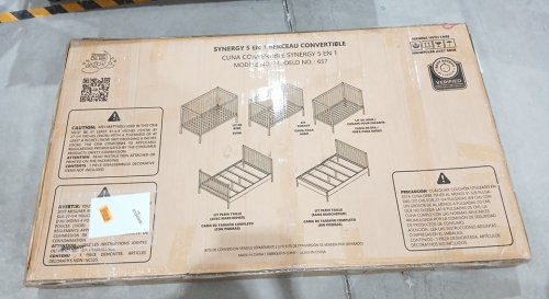 Dream On Me 5-In-1 Synergy Convertible Crib - 53" x 39" x 29" - Grey (MODEL: 657AAA) image 4