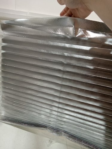 4 self adhesive reflective window shade - 23" x 70" - silver image 3