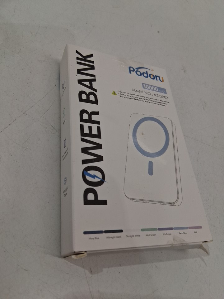 podoru MAGSAFE wireless power bank WITH FOLDING MAGNETIC STAND - 5W/7.5W/10W/15W - 10000mah - black (model: kt-d009) image 4