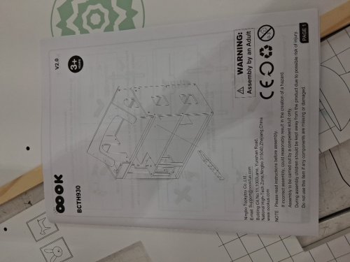 OOOK Wooden Dollhouse With Liftable Elevator - 24" x 11" x 31" - White/Blue (Model: BCTH930) image 5