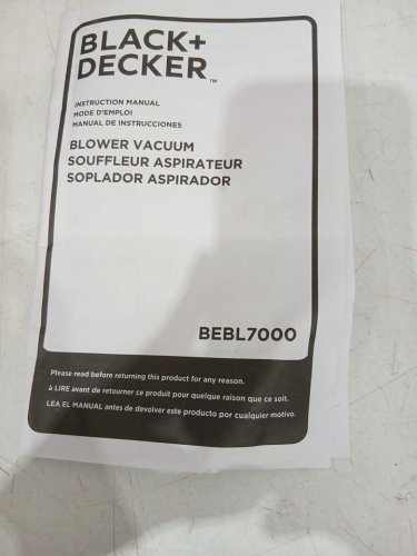 BLACK+DECKER CORDED VACUUM BACKPACK LEAF BLOWER & MULCHER - 250MPH/ 400CFM - BLACK/ORANGE (MODEL: BEBL7000) image 4