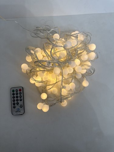Minetom GLOBE Fairy Lights Plug in, 100 LED Warm White String Lights - 33FT - WARM WHITE LIGHT (MODEL: YL100DCR-30V) image 4