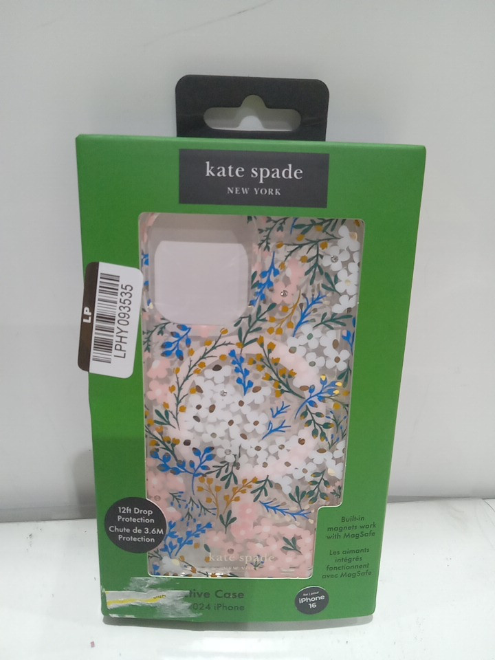 Kate spade new york protective MagSafe case for 2024 iPhone 16 - Clear Flowers (Model: KS054950-05) image 2