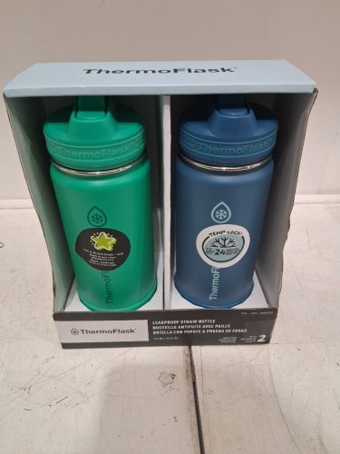 2PK ThermoFlask Stainless Steel Bottle - 16oz - green/blue (model:2880559) image 2