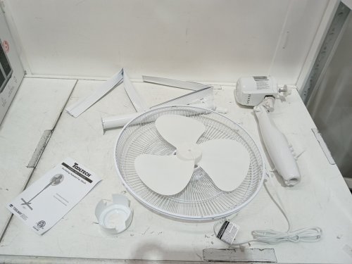 TOOLTECH 3-SPEED OSCILLATING PEDESTAL FAN - 16" - WHITE (MODEL: 100077) image 3
