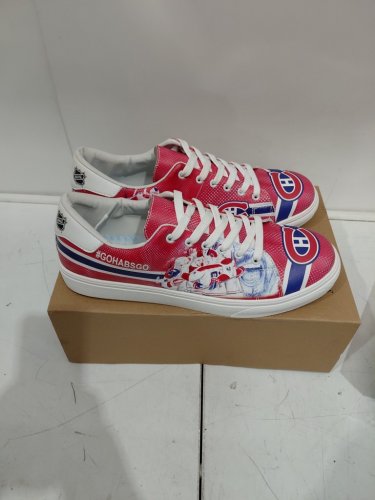 MEN'S MOLSON MONTREAL CANADIENS WINNING SHOES BY DAVID ARRIGO - SIZE 11- WHITE/ RED image 3