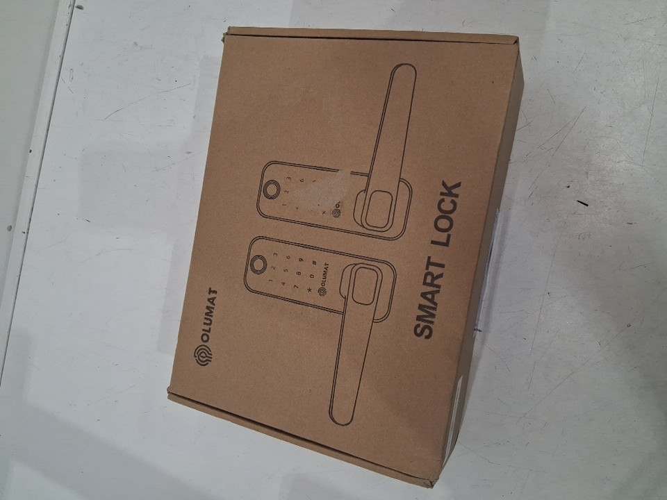 OLUMAT Smart Door Lock B28 - with app compatibility, wifi/bluetooth connection, and fingerprint entry - brushed nickel image 2