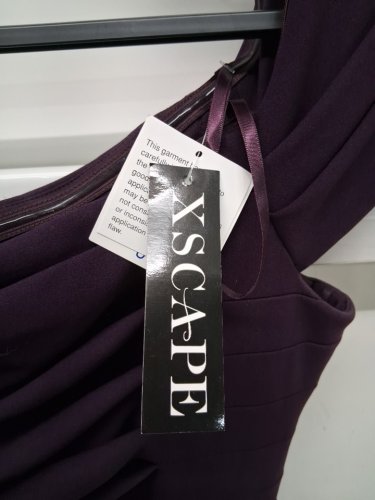 women's xscape off the shoulder with pleated bodice - size 14 - mulberry/purple (style : 6370XA) image 4
