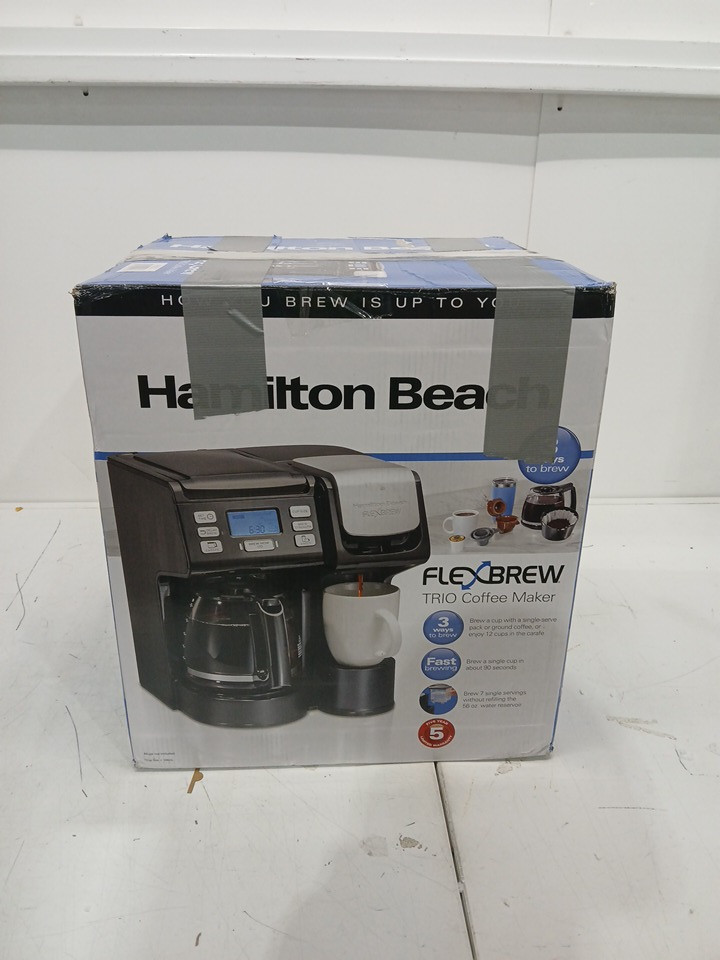 HAMILTON BEACH 3-IN-1 FLEXBREW TRIO COFFEE MAKER - 12 CUP GLASS CARAFE - BLACK (MODEL: 49902C) image 2