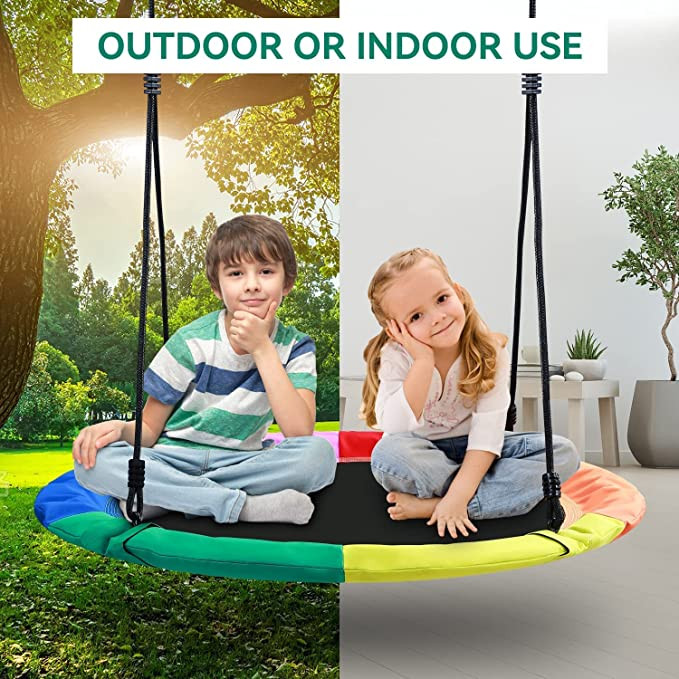 OHUHU SAUCER TREE SWING 40" - 330LBS CAP - MULTI COLOR (MODEL: JKL-95RNS) image 2