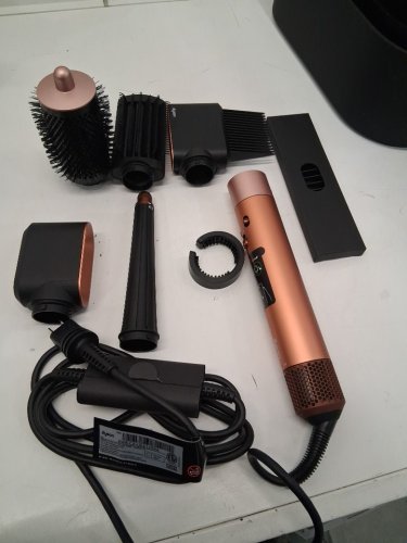 6PC DYSON i.d curly + coily airwrap multi styler and hair dryer with bluetooth - amber silk ( model: hs08) image 7