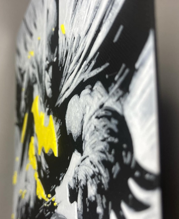 8"x8" 3D Printed - Batman - DC- Textured Photo image 2