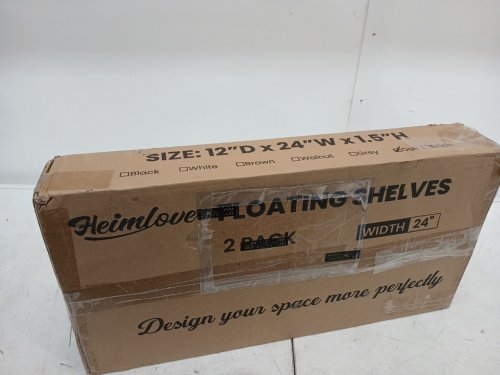 2pk heimlove wall mounted floating shelves - 24" x 7.9" x 1.5" - oak image 4
