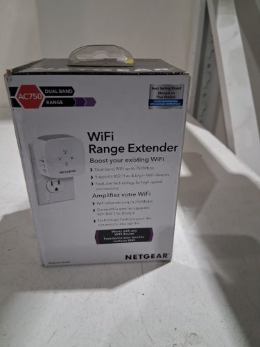 NETGEAR AC750 DUAL BAND WIFI RANGE EXTENDER - WHITE (MODEL: EX2800-100CNS) image 2