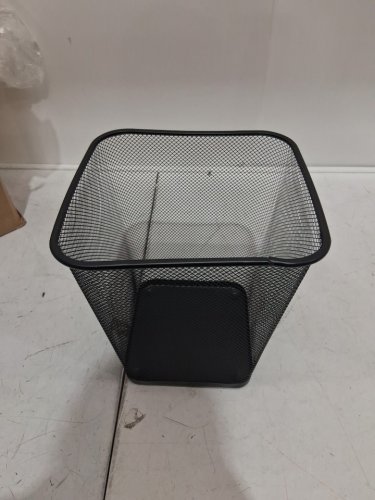 Metal Trash Can FOR  Household, Office - 10.4" X 9.3" - BLACK image 3