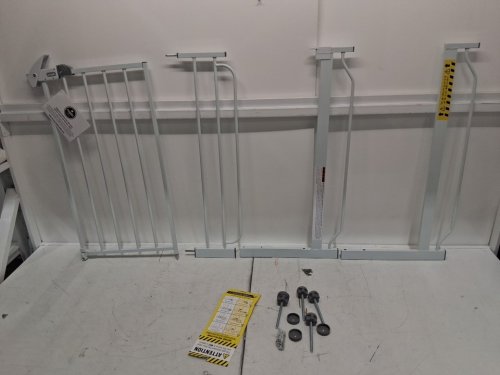 REGALO EASY-STEP METAL WALK-THROUGH SAFETY GATE - 30" X 29'' - 38.5'' - WHITE (MODEL: 1160DS) image 3