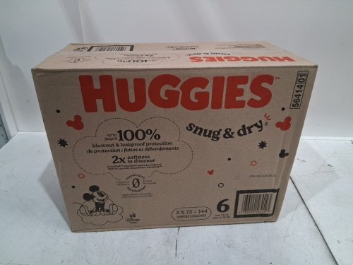 144PK HUGGIES SNUG AND DRY BABY DIAPERS - SIZE 6 - MICKEY MOUSE image 2