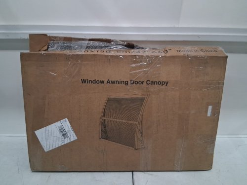Awning Window Canopy Exterior with Plastic Steel Bracket ,Polycarbonate Cover, UV, Rain, Snow Protection for Porch, Patio, Deck - 32" x 60" - black (model: SK-02-11) image 2