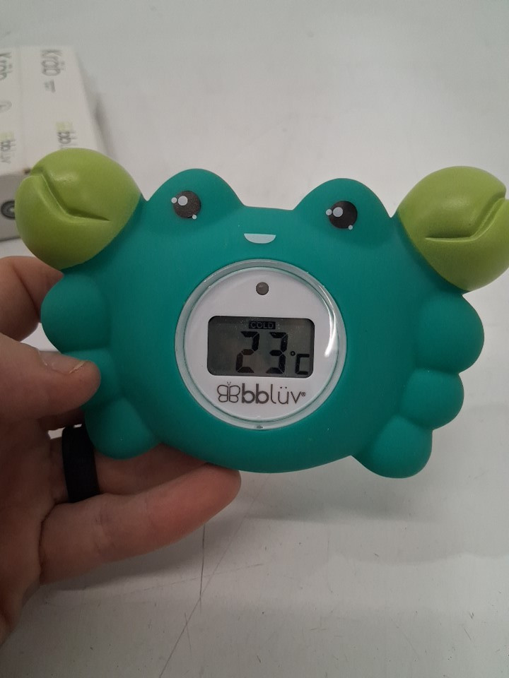 BBLUV KRAB 3 IN 1 THERMOMETER AND BATH TOY - GREEN/BLUE image 3