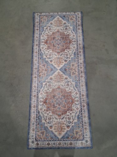 THOMASVILLE COMFORT anti fatigue kitchen floor MAT - 2FT X 5FT - BLUE / orange (model: 1917722) image 3