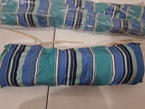 Lazy Daze Sunbrella Fabric Hammock, Non-Fading Double Outdoor Hammock - 12ft - blue stripe (model:l-hmsl008) image 3