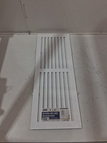 inte-grates cold air return wall vent cover - 8" x 24" - white (model:  IGFPD824R-WH) image 2
