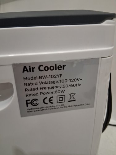 3-IN-1 PORTABLE 60° OSCILLATING AIR CONDITIONER/COOLER WITH REMOTE - 3 SPEEDS - 5.5L - WHITE(MODEL: BW-102YF) image 9