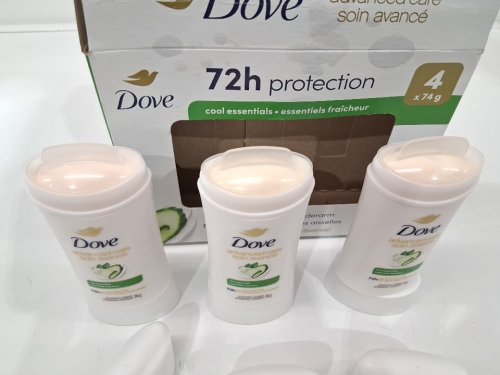 3PK DOVE 72H PROTECTION ADVANCED CARE DEODORANT - COOL ESSENTIALS - 74G/EACH image 4