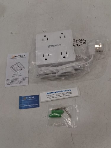gotmar FLAT PLUG POWER BAR WITH USB C - 4FT - WHITE (MODEL: WT-2301-PL) image 3
