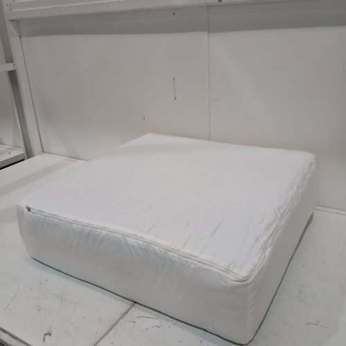 ottoman cushion replacement - 22" x 22" - white image 2