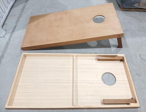 GOSPORTS REGULATION SIZE WOODEN CORNHOLE BOARDS SET - 2FT X 4FT - LIGHT BROWN (MODEL: CH-02-WS-LIGHTBROWN) image 4