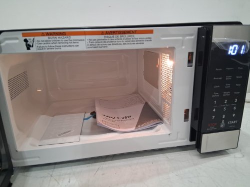 FRIGIDAIRE Stainless Steel Microwave Oven- 0.7cu.ft - black/silver  (model:EMW729 -b) image 4