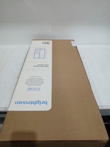 Brightroom Metal Garment Rack with Mirror and Shelving - White image 2
