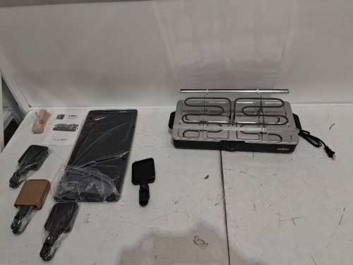 SALTON PARTY GRILL/GRIDDLE & RACLETTE - BLACK (MODEL: PG1645) image 4