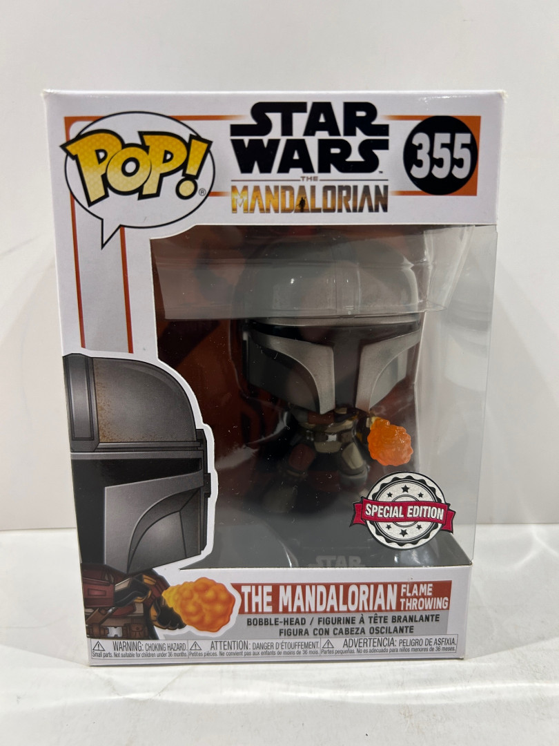 Funko pop! **special edition** Star Wars the mandalorian -  the mandalorian flame throwing bobble head (#355) image 2